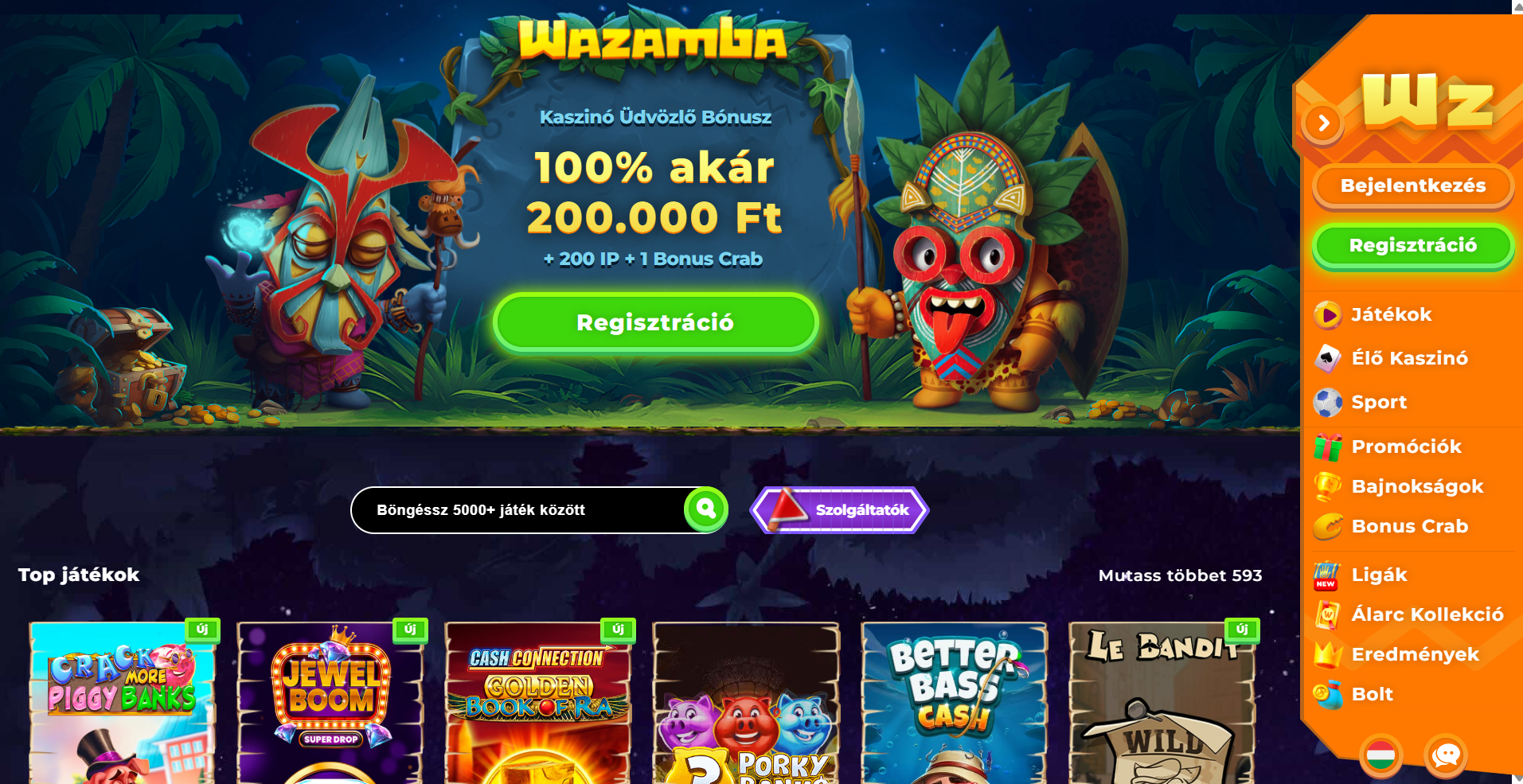 Wazamba Kaszinó áttekintés