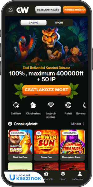 cashwin casino játék előcsarnoka
