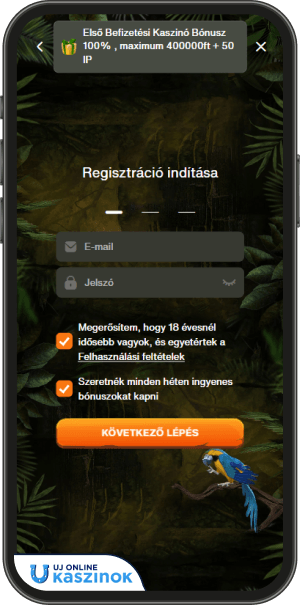 cashwin casino regisztrációs folyamat
