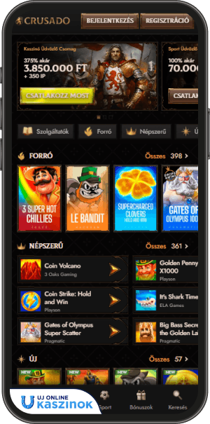crusado casino játék előcsarnoka