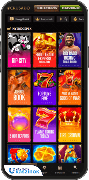 crusado casino online nyerőgépek