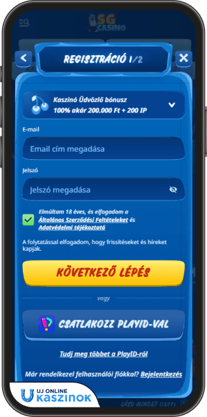sgcasino casino regisztrációs folyamat
