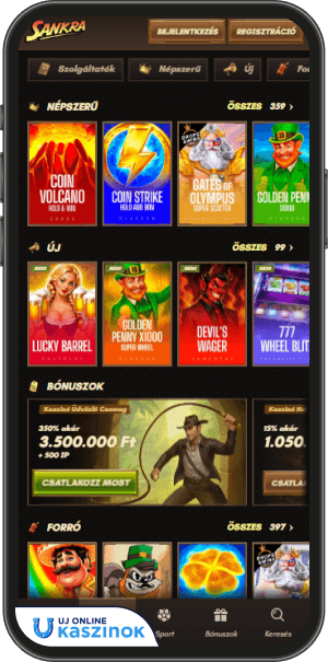 sankra casino online nyerőgépek