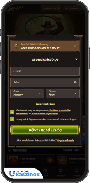 sankra casino regisztrációs folyamat