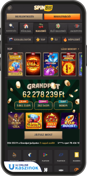 spinboss casino online nyerőgépek