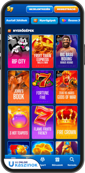 spinfin casino online nyerőgépek